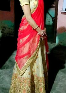 Cream Colour Lehenga