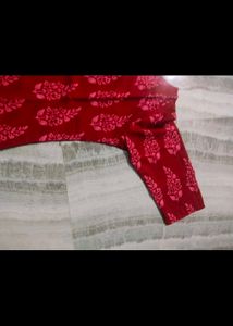 Elegant Red Printed Kurta