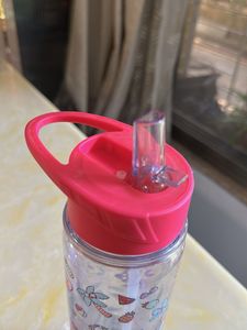 Cute Flamingo Water Bottle with Straw