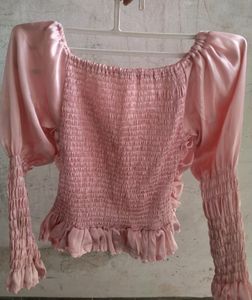 Light Pink Satin Top