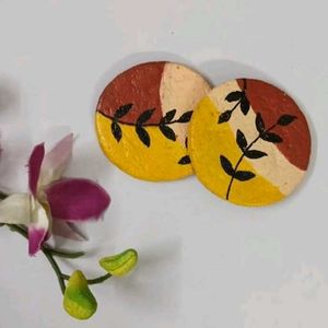 Paper Mache Coaster Set of 2