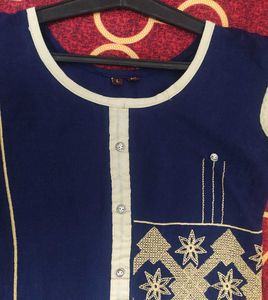 Elegant Navy Blue Kurta