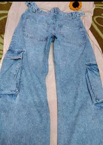 Vintage Wash Cargo Jeans