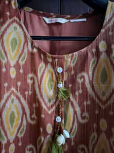 Ikat Print Kurta