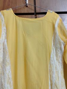 Beautiful Yellow anarkali suit