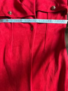 Gorgeous Red Suede Party Coat