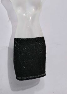 Sparkly Black Mini Skirt