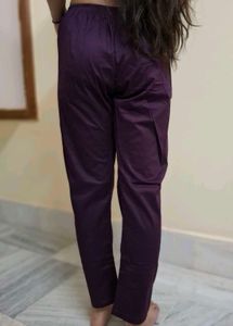 Stylish Purple Tie-Waist Pants