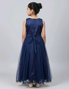 Girls' Navy Floral Dress