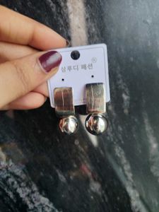 Minimalist Silver Ball Drop Earrings