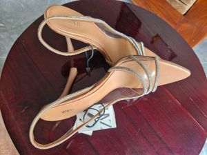 Zara Embellished Slingback Heels