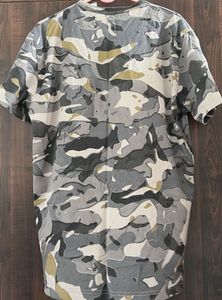 Camouflage Print Crew Neck T-Shirt