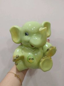 COLLECTIBLE Cute Green Elephant Showpiece