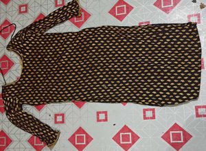 Elegant Printed kurta black colour