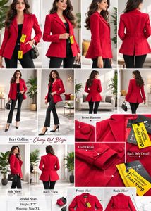 Fort Collins Cherry Red Blazer Unused