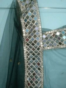Embellished Teal Dupatta