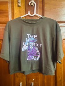 Graphic Print Cropped T-Shirt