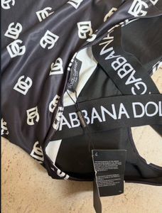 Dolce &amp; Gabbana Black One-Piece Swimsuit