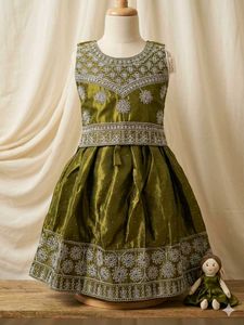 Olive Green Embroidered Dress size 22