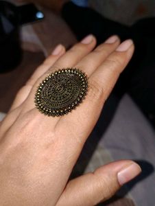 Antique Oxidized Statement Ring