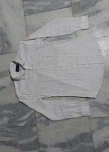 Men's Small Print Button-Up Shirt