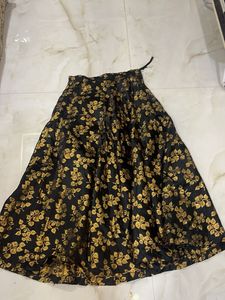 Elegant Black Blouse+ lehenga kids 12-14 years