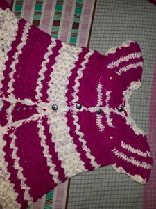 Cute Knitted Baby Dress Crochet Winter