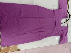 Purple Kurta with Teal Embroidery