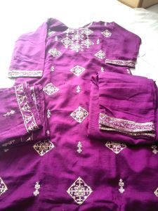 Purple Embroidered Salwar Kameez