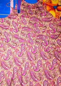 Paisley Print Sleeveless knotted short kurti
