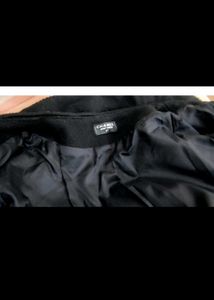 Chanel black tweed coat