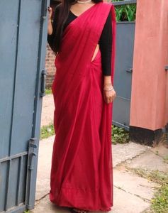 Stylish Maroon Saree