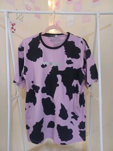 Vierdo Cow Printed Lilac T-shirt