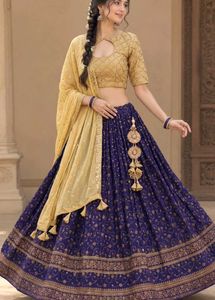 Designer Blue Lehenga Choli Set