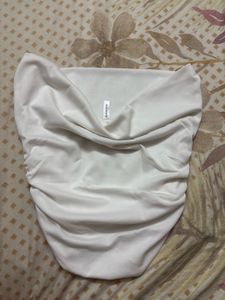 Chic Off-Shoulder Ruched White Top