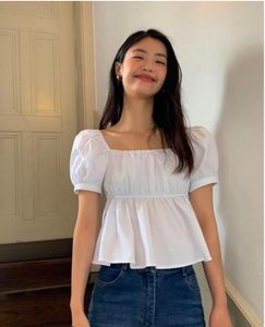Chic Off-White Puff Sleeve Top