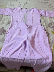 Elegant Lavender Kurta Set with Dupatta