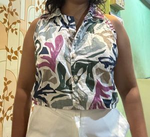 Abstract Print Casual Shirt