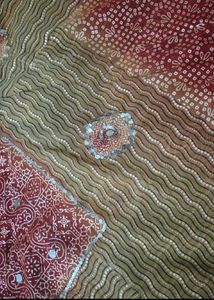 Beautiful Bandhani Saree with Embellishments