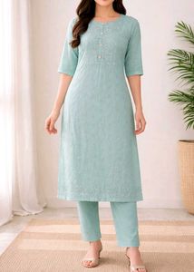 Elegant Light Blue Kurta Set