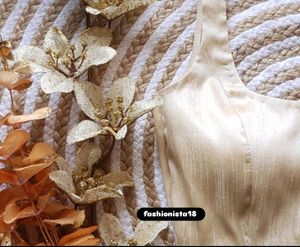 Raw silk blouse padded