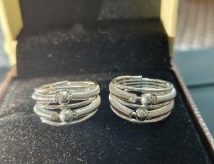 Unique Silver spiral toe rings