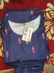 women printed rayon kurtaset with farshi salwar XL