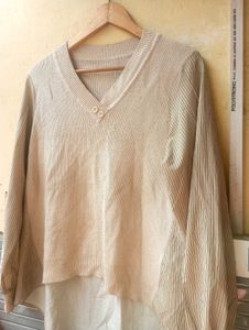 Korean Style V-Neck Knit + Shirt Top (Women)