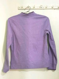 Cute Lavender Mock Neck Top