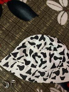 Korean Cow Print Bucket Hat