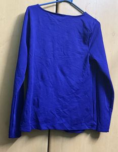 Blue Twist Front Top