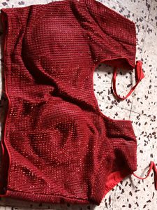 Maroon Shimmer Blouse