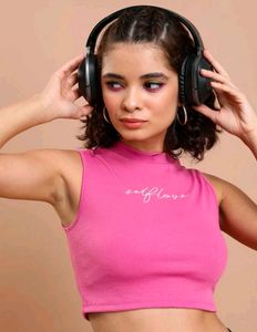 Pink "Selflove" Crop Top