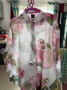 Rare Rabbit Floral Linen Blend Shirt